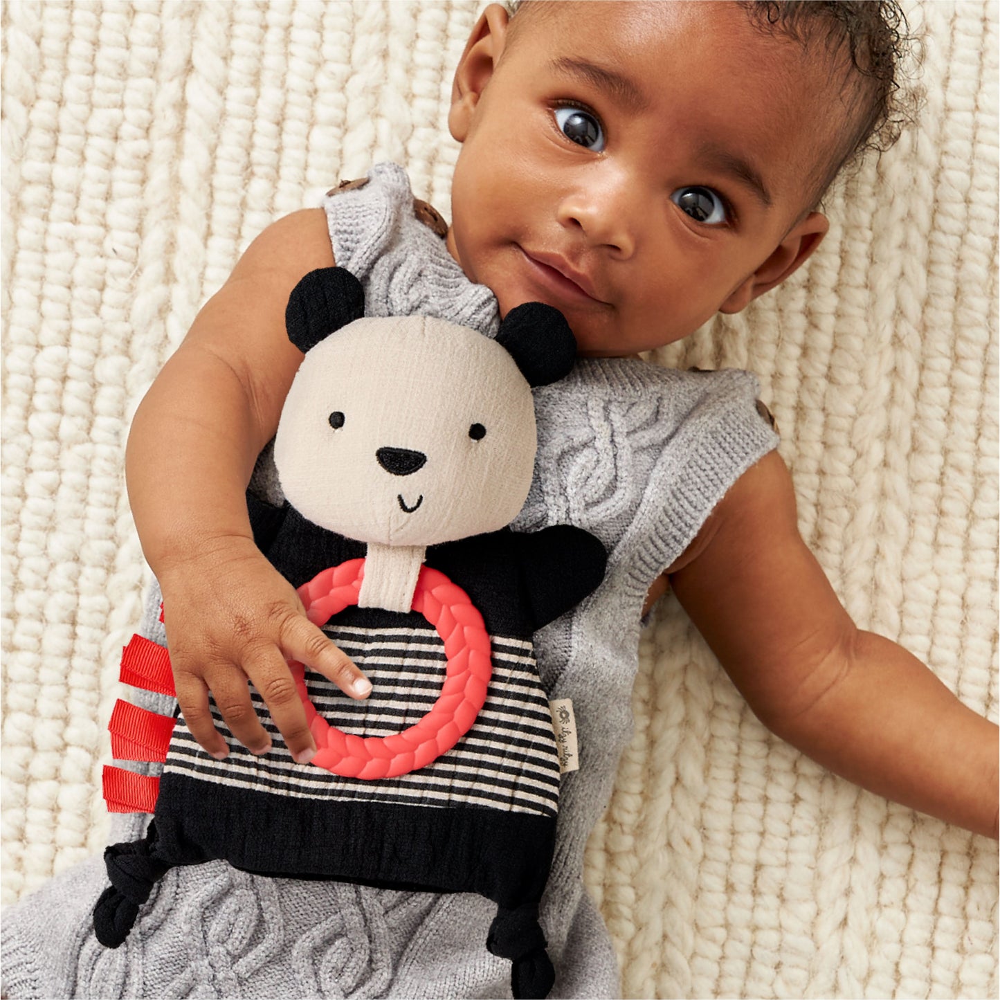 Bitzy Crinkle™ Sensory Crinkle Toy with Teether Toy Itzy Ritzy Panda