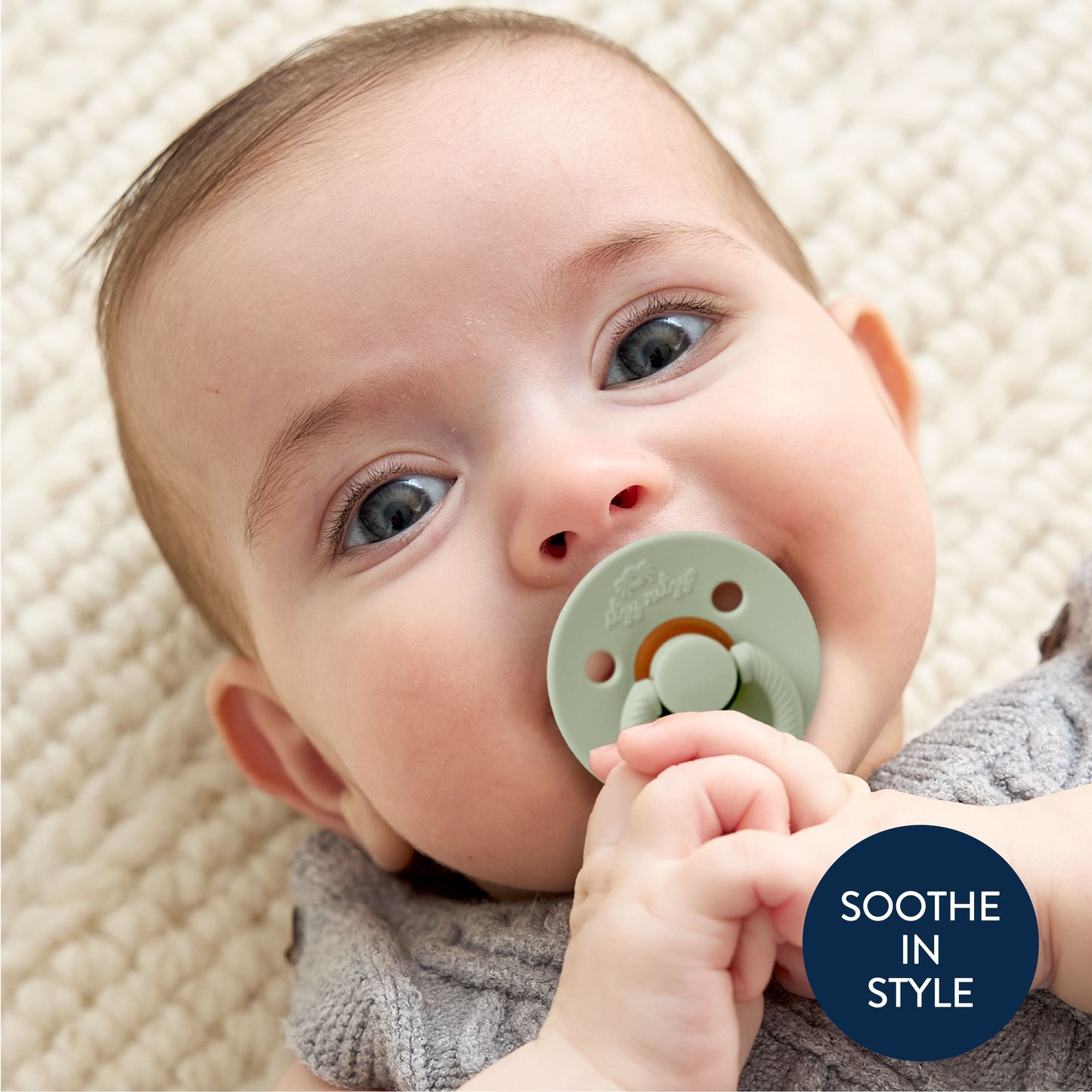 Itzy Soother™ Natural Rubber Pacifier - 6-18M Succulent & Agave