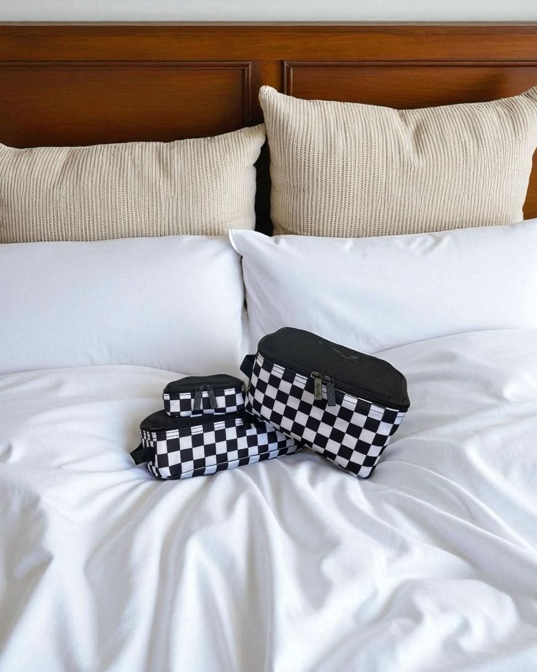 Pack Like A Boss™ Packing Cubes Diaper Bag Accessories Itzy Ritzy Black and White Checkerboard