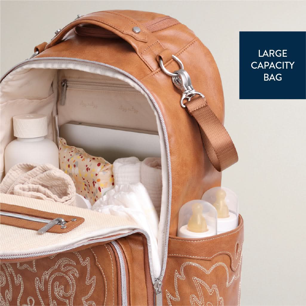 baby backpack leather Itzy Ritzy Boss Plus