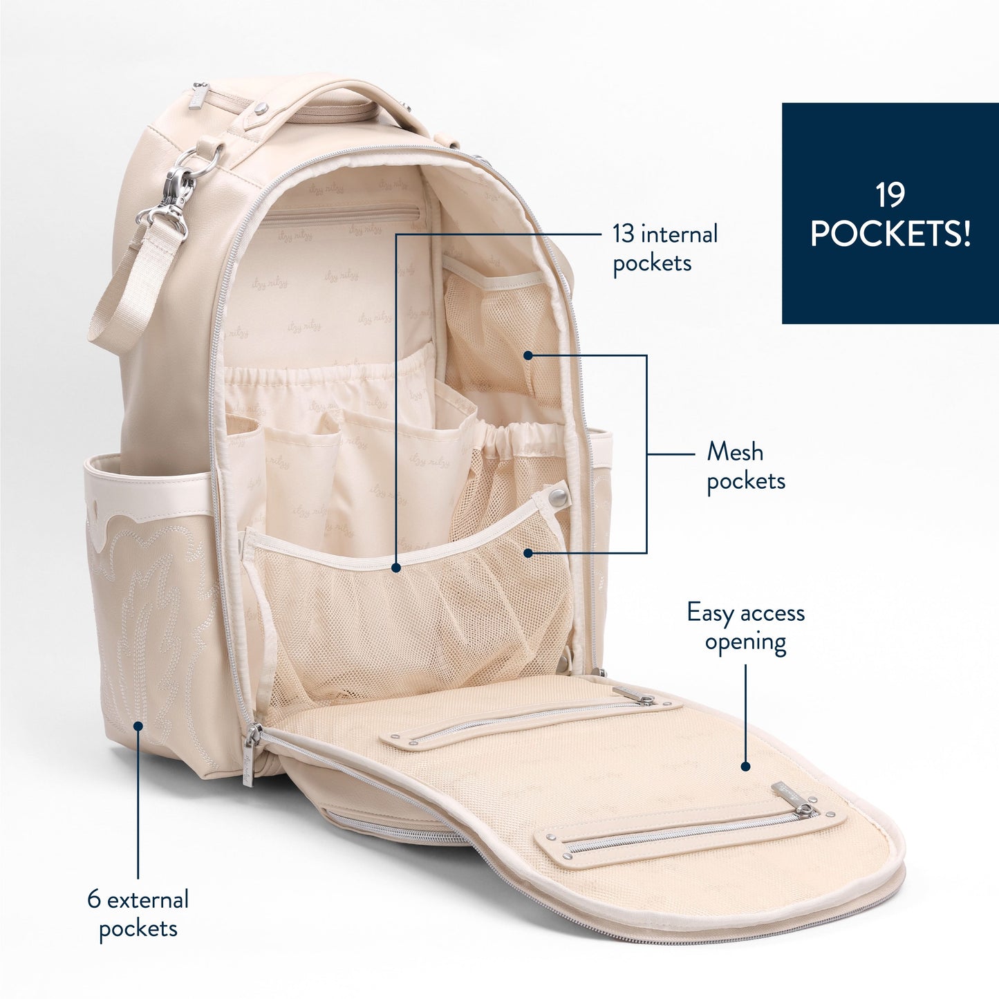 Boss Plus™ Large Diaper Bag Backpack Oat