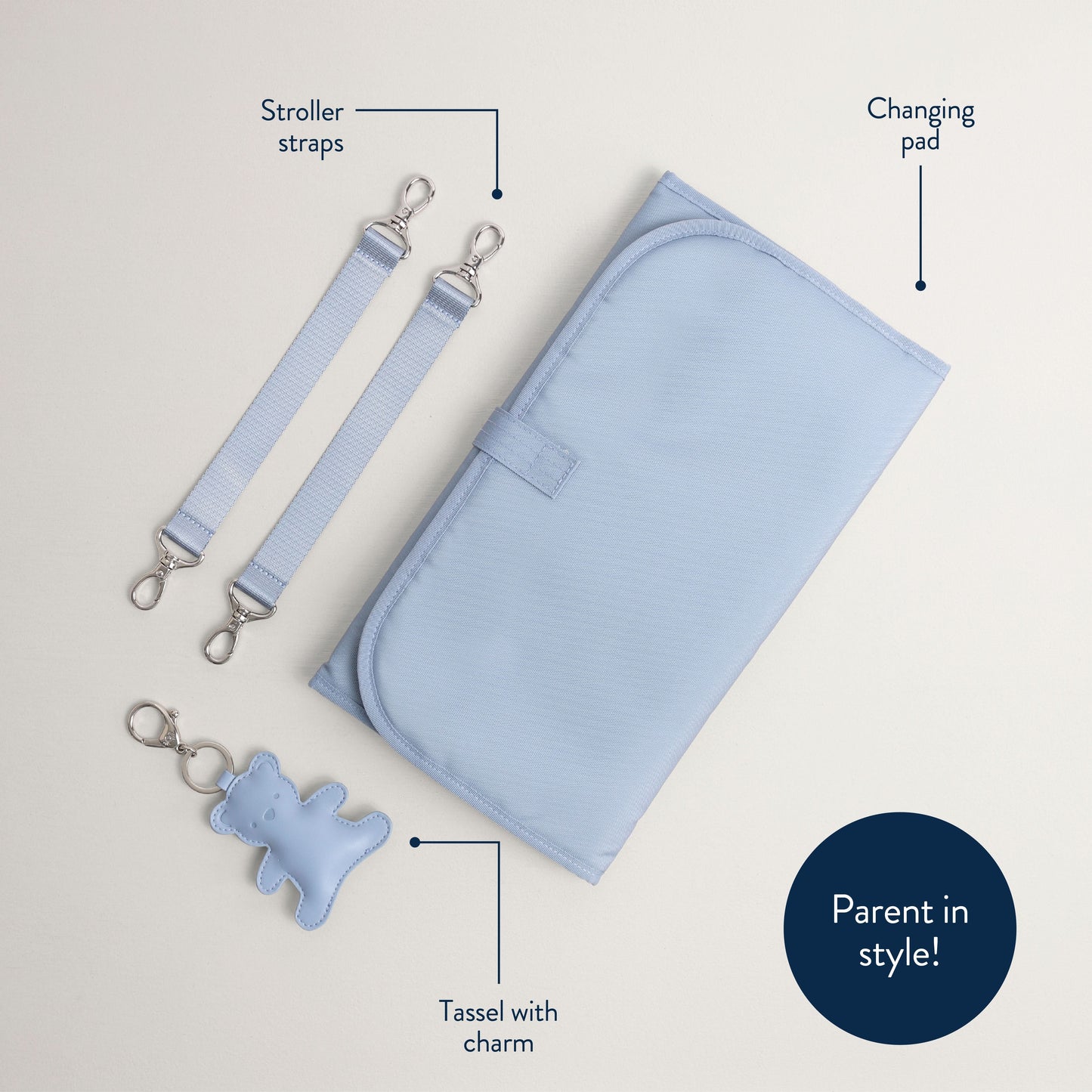 Boss Plus™ Large Diaper Bag Backpack Teddy Blue