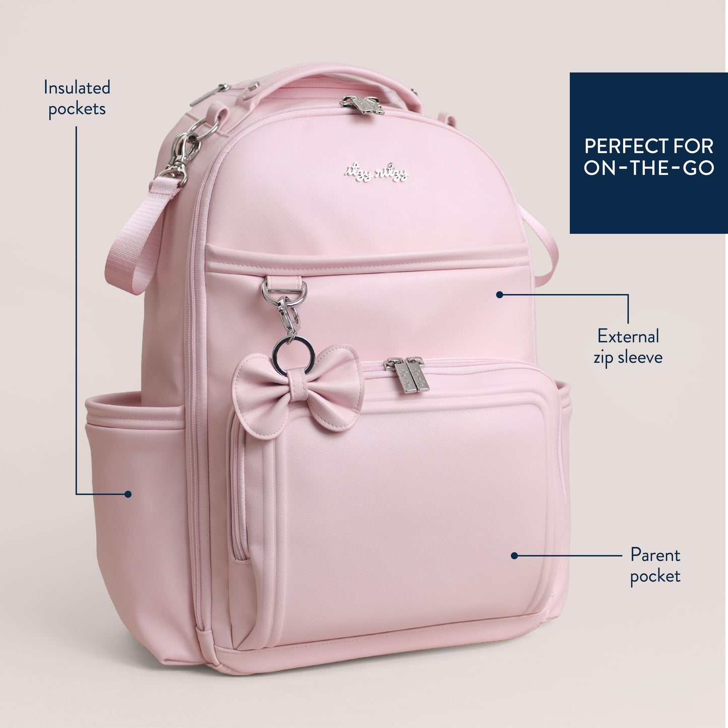 Boss Plus™ Large Diaper Bag Backpack Ribbons & Roses