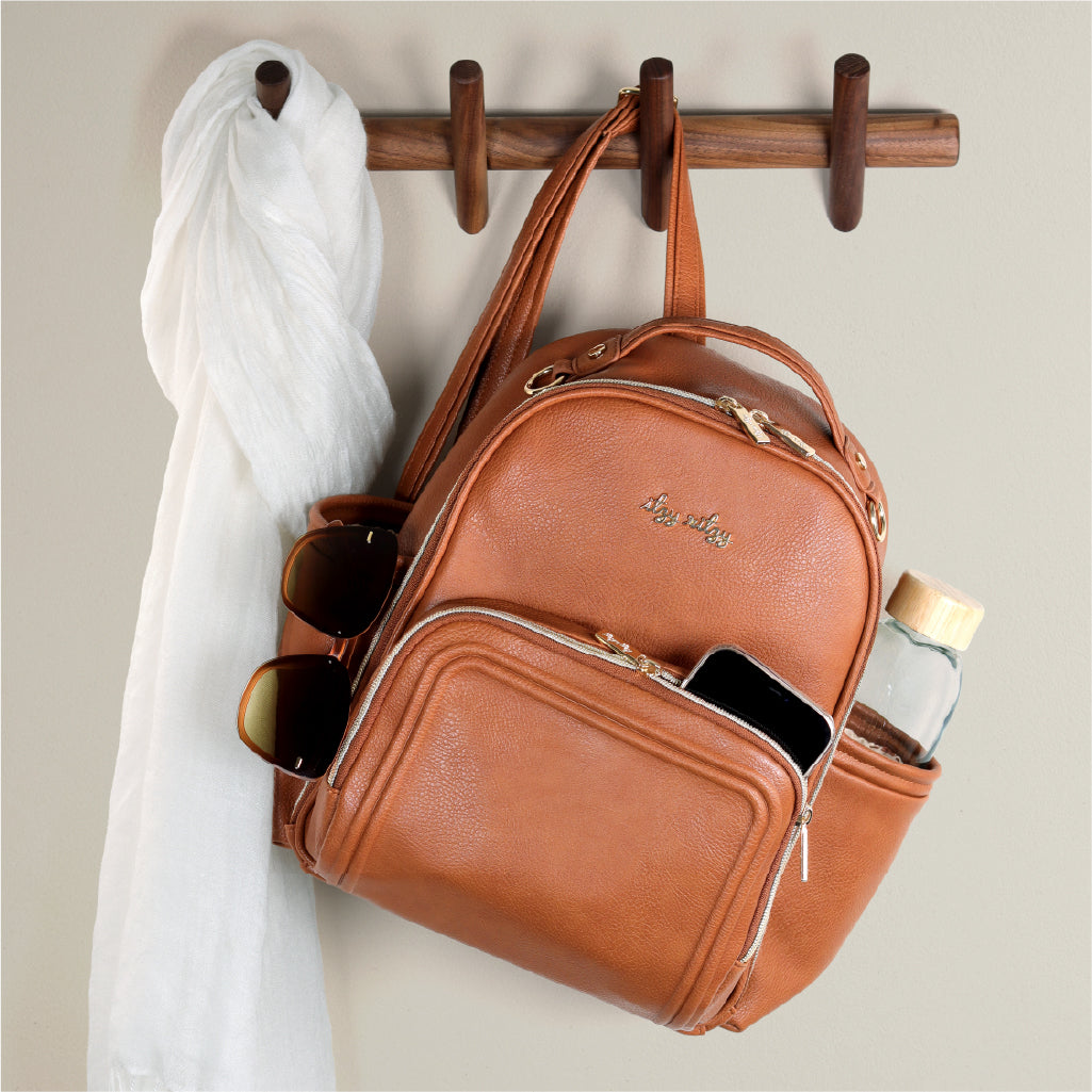 Itzy Mini Plus ™ Diaper Bag Diaper Bag ItzyRitzy Cognac