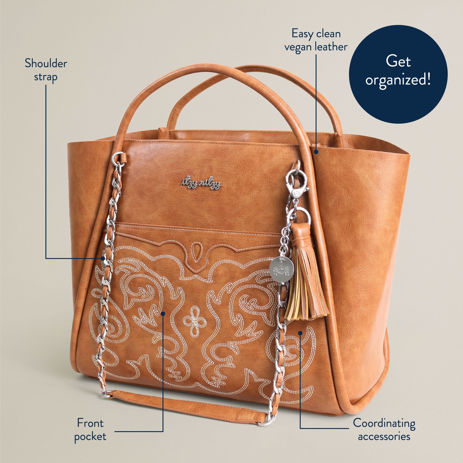 Boss Tote - Saddle
