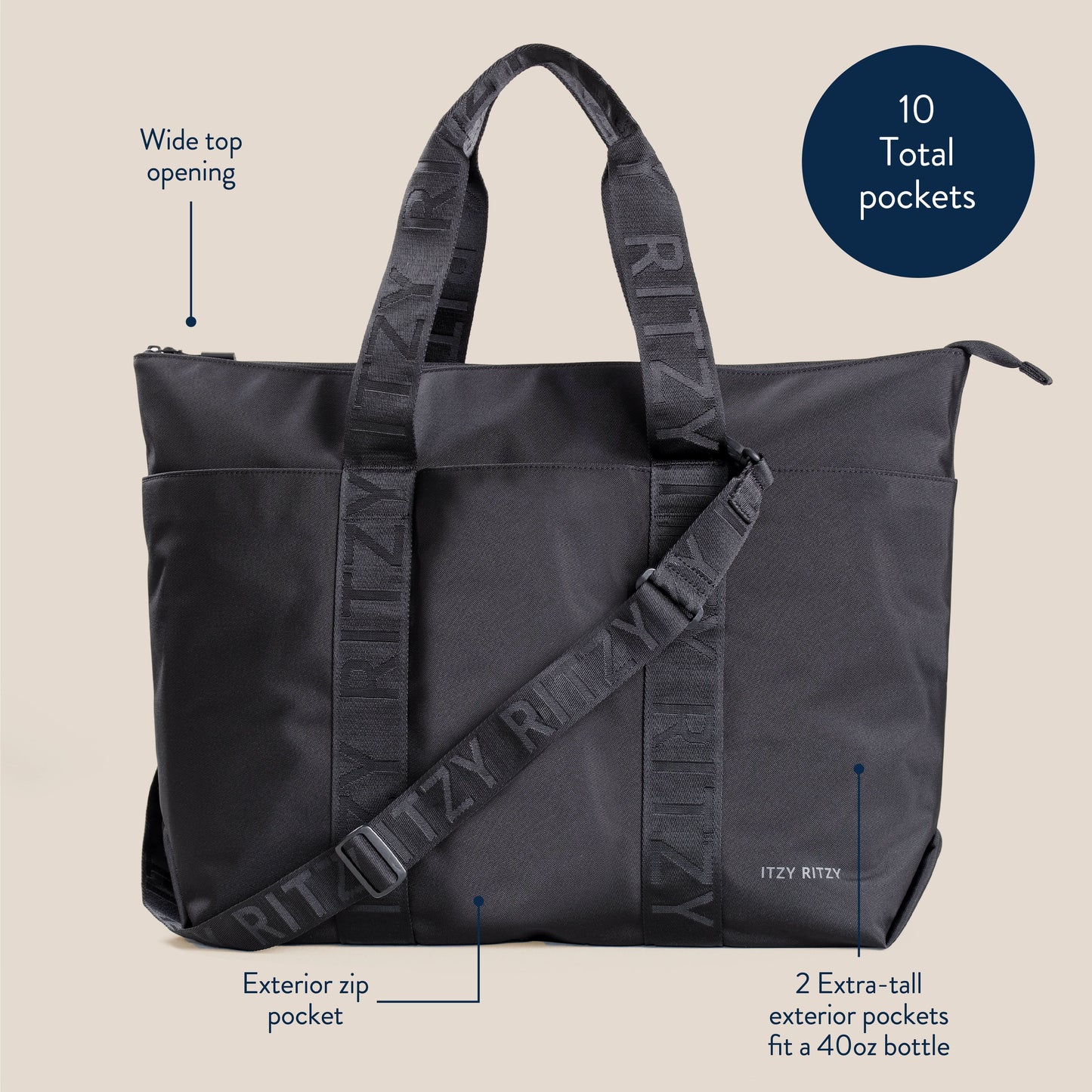 Belong Parent Tote & Organizer Bundle - Black