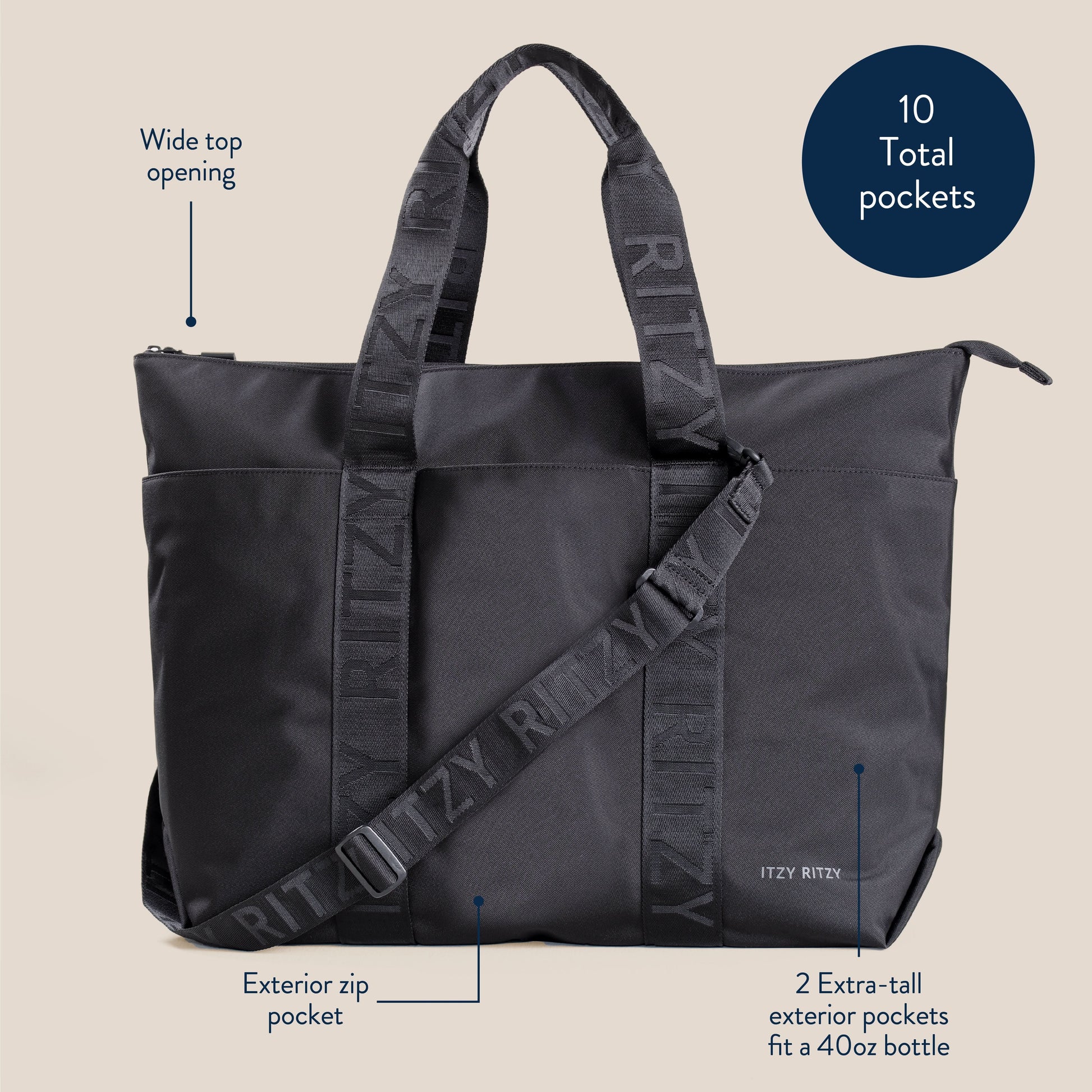 Belong Parent Tote & Organizer Bundle - Black