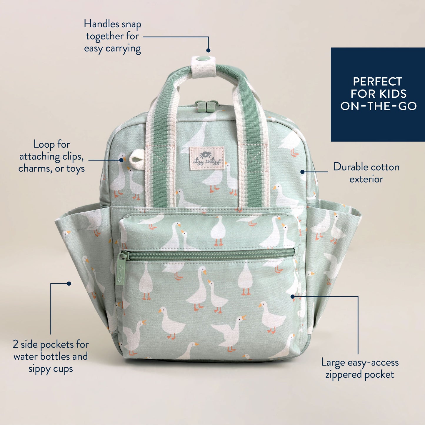 Itzy Bitzy Bag Toddler Backpack - One Silly Goose