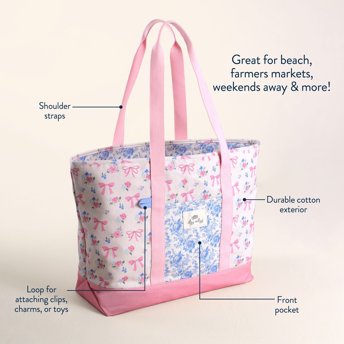 Itzy Mom Tote™ - Ribbons & Roses