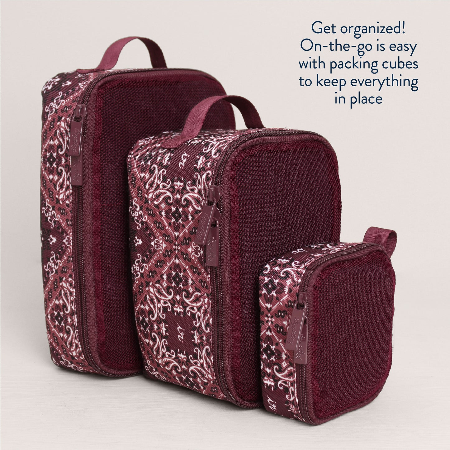 Paisley Wine Pack Like a Boss Packing Cubes | Aspen Collection