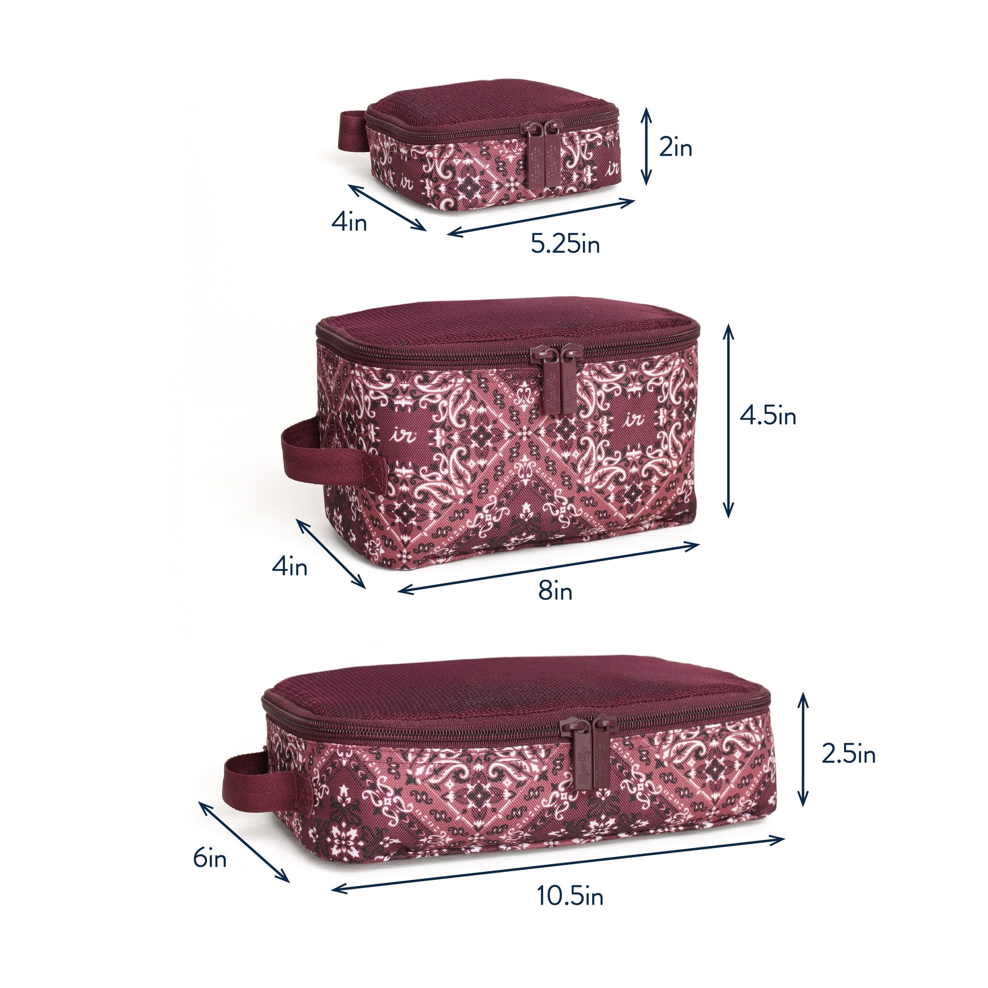 Paisley Wine Pack Like a Boss Packing Cubes | Aspen Collection