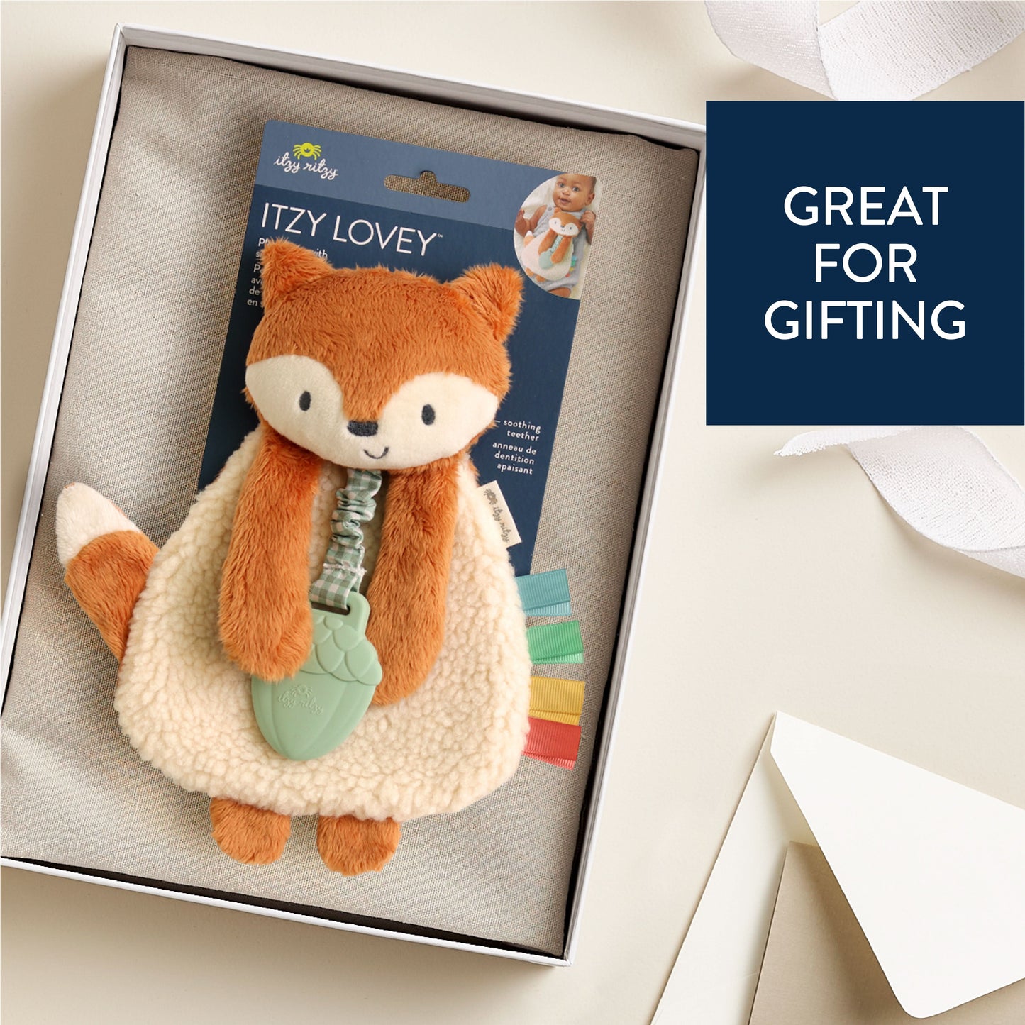 Babylist x Itzy Lovey™ Plush and Teether Toy - Alex the Fox (Babylist Exclusive!)