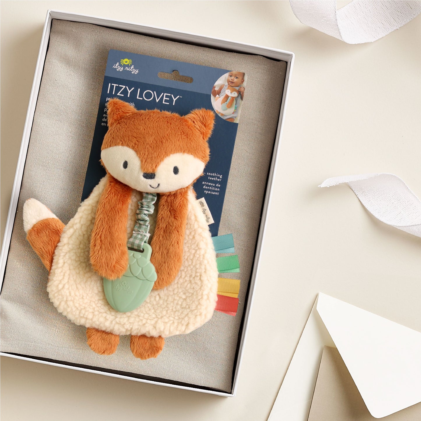 Babylist x Itzy Lovey™ Plush and Teether Toy - Alex the Fox (Babylist Exclusive!)
