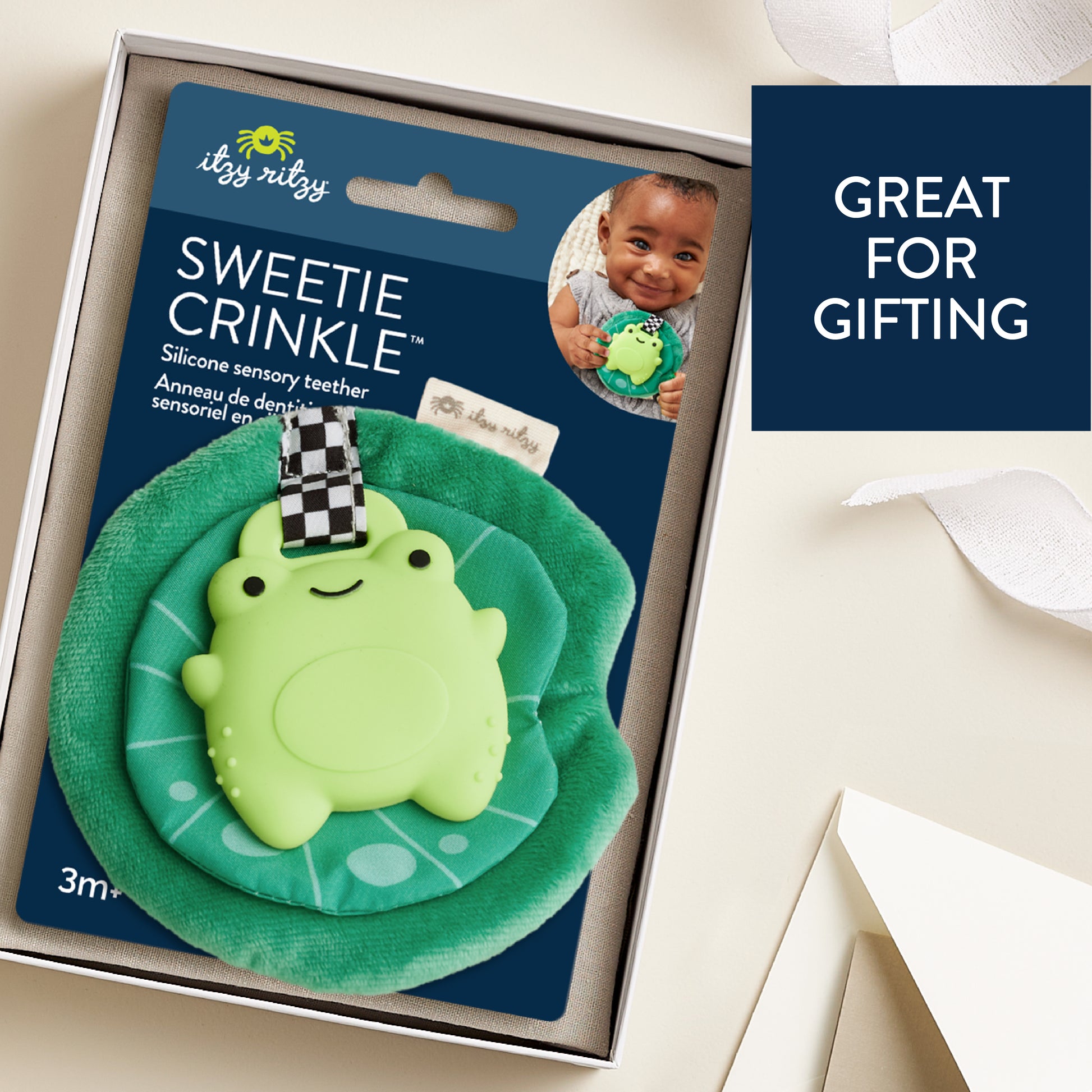 Sweetie Crinkle™ Sensory Teether - Freddie the Frog