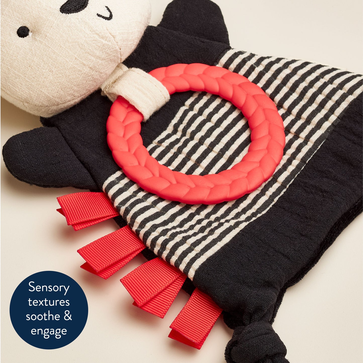 Bitzy Crinkle™ Sensory Crinkle Toy with Teether Toy Itzy Ritzy Panda