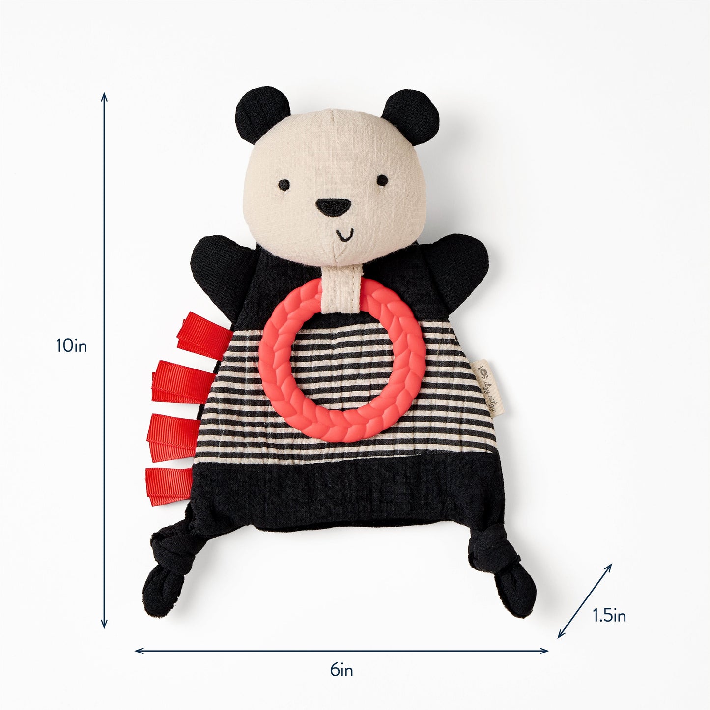 Bitzy Crinkle™ Sensory Crinkle Toy with Teether Toy Itzy Ritzy Panda