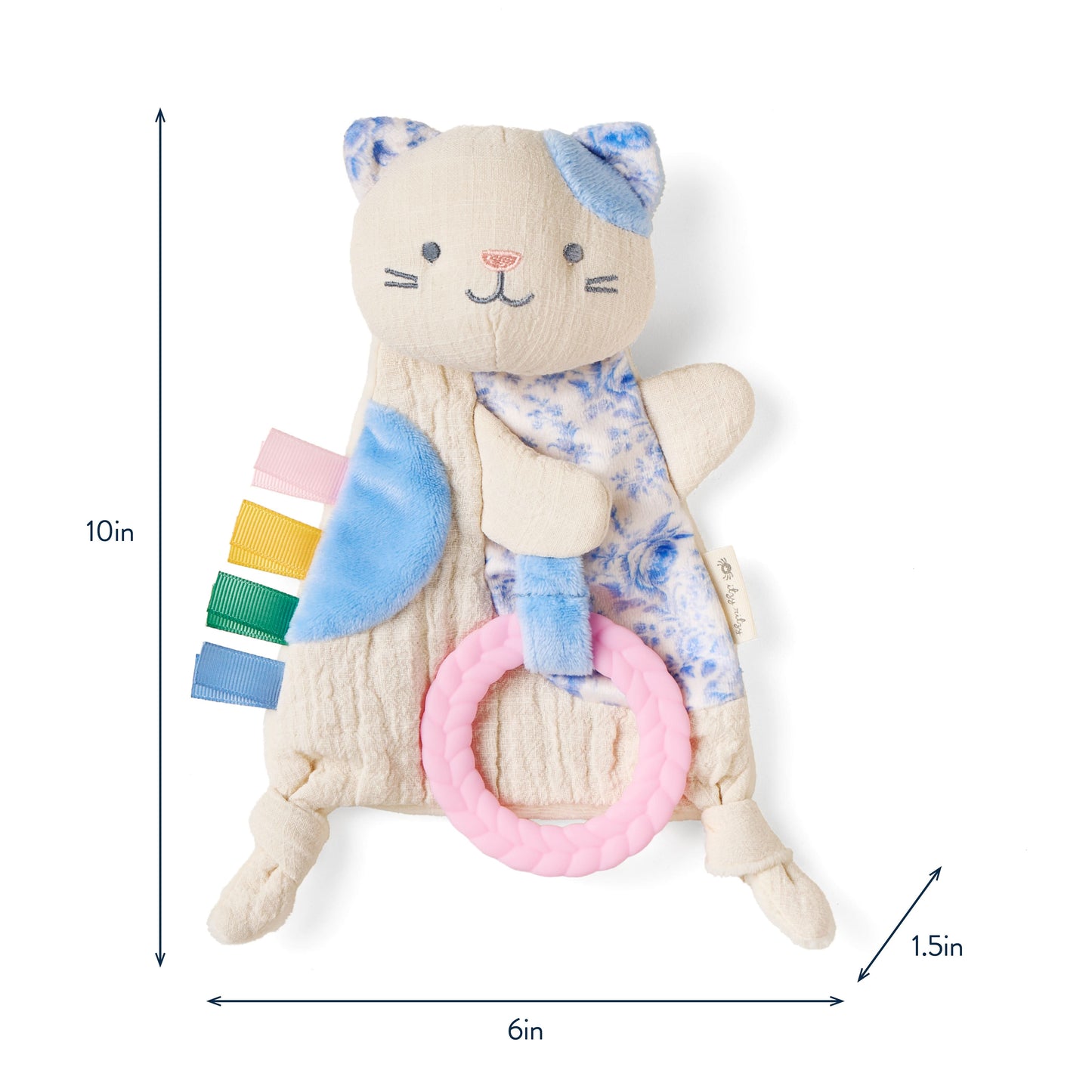 Bitzy Crinkle™ Sensory Crinkle Toy with Teether Toy Itzy Ritzy Kitty 