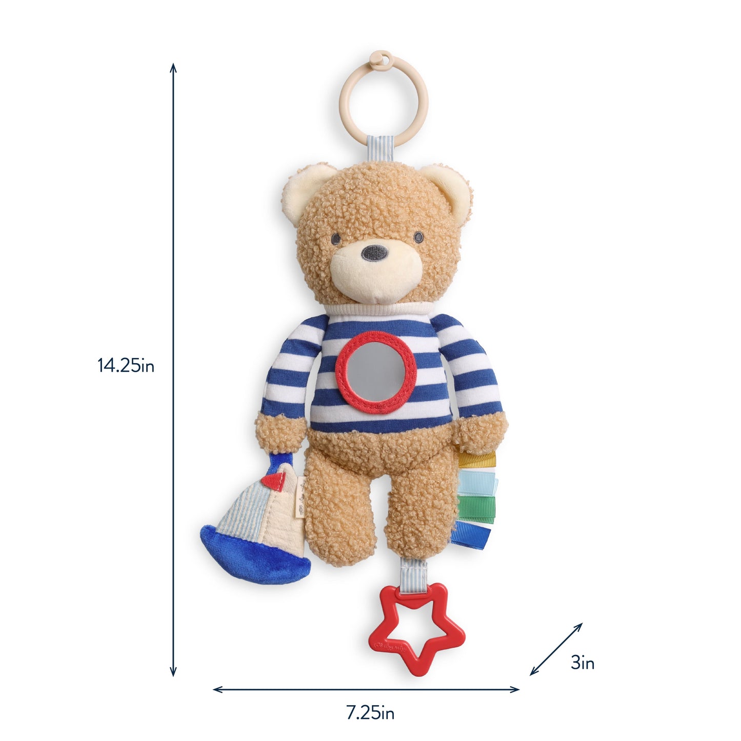 Bitzy Traveler™ Developmental Sensory Theo the Nautical Bear