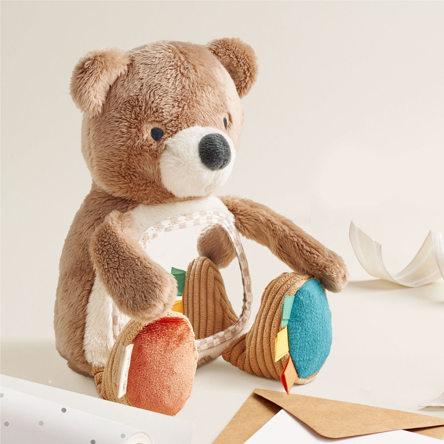 Itzy Bitzy Mirror™ Sensory Tummy Time Mirror - Theo the Bear