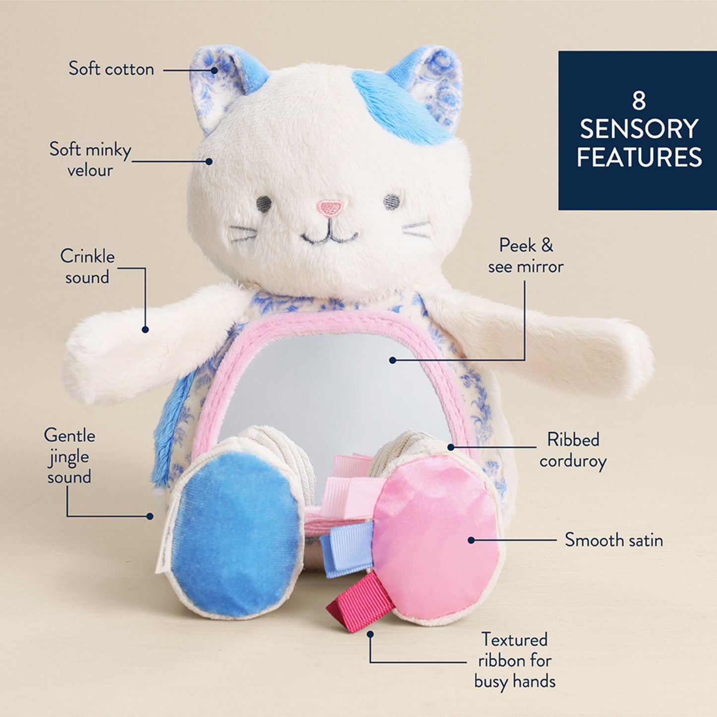 Tummy Time Mirror - Kinsley the Kitty