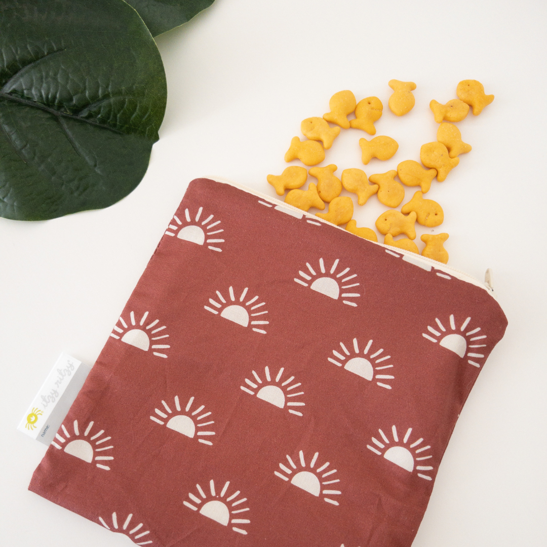 Snack Happens™ Reusable Snack and Everything Bag Snack Bag Itzy Ritzy® Terracotta Sun