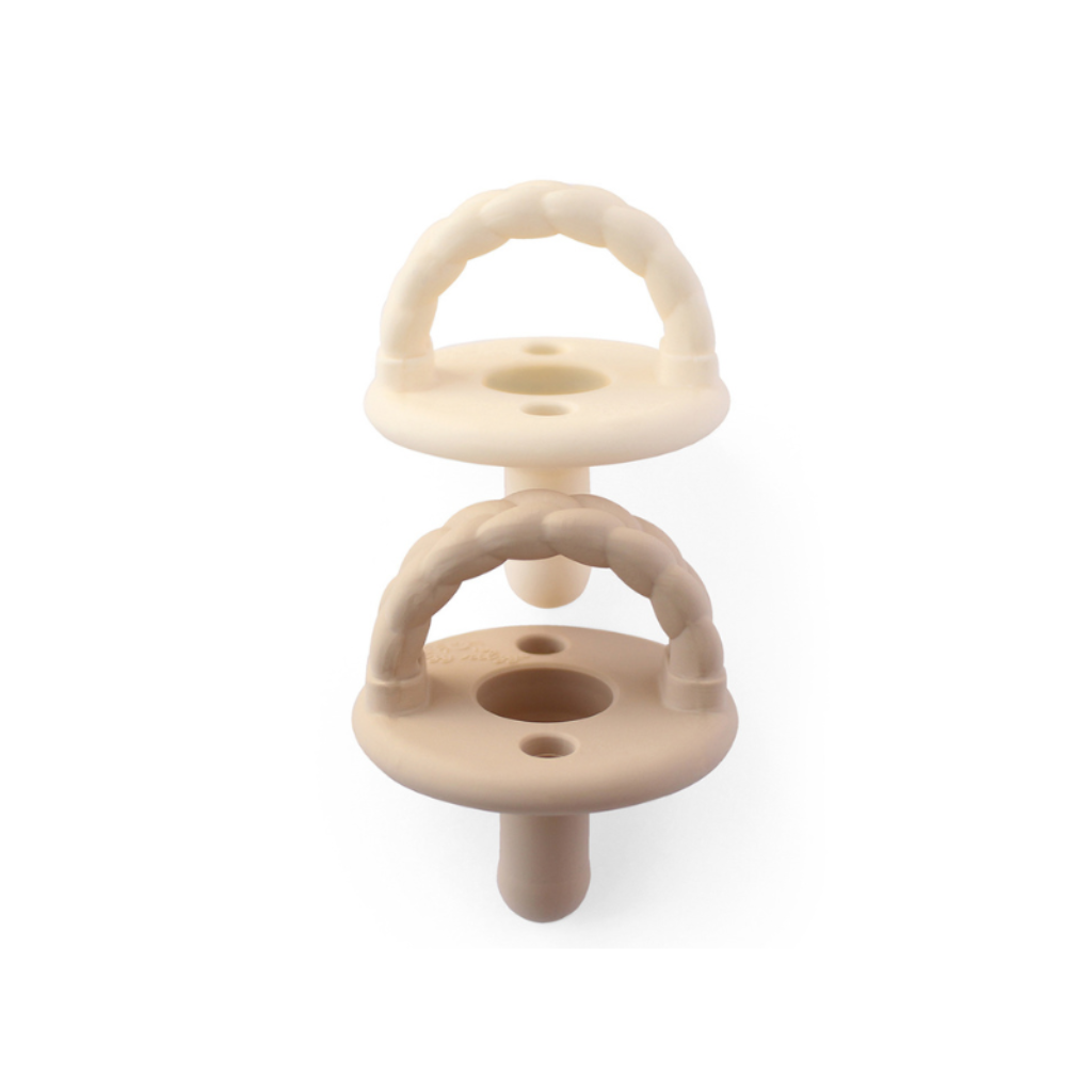 Sweetie Soother™ - Pacifier 2-Pack Itzy Ritzy - Buttercream and Toast Braids