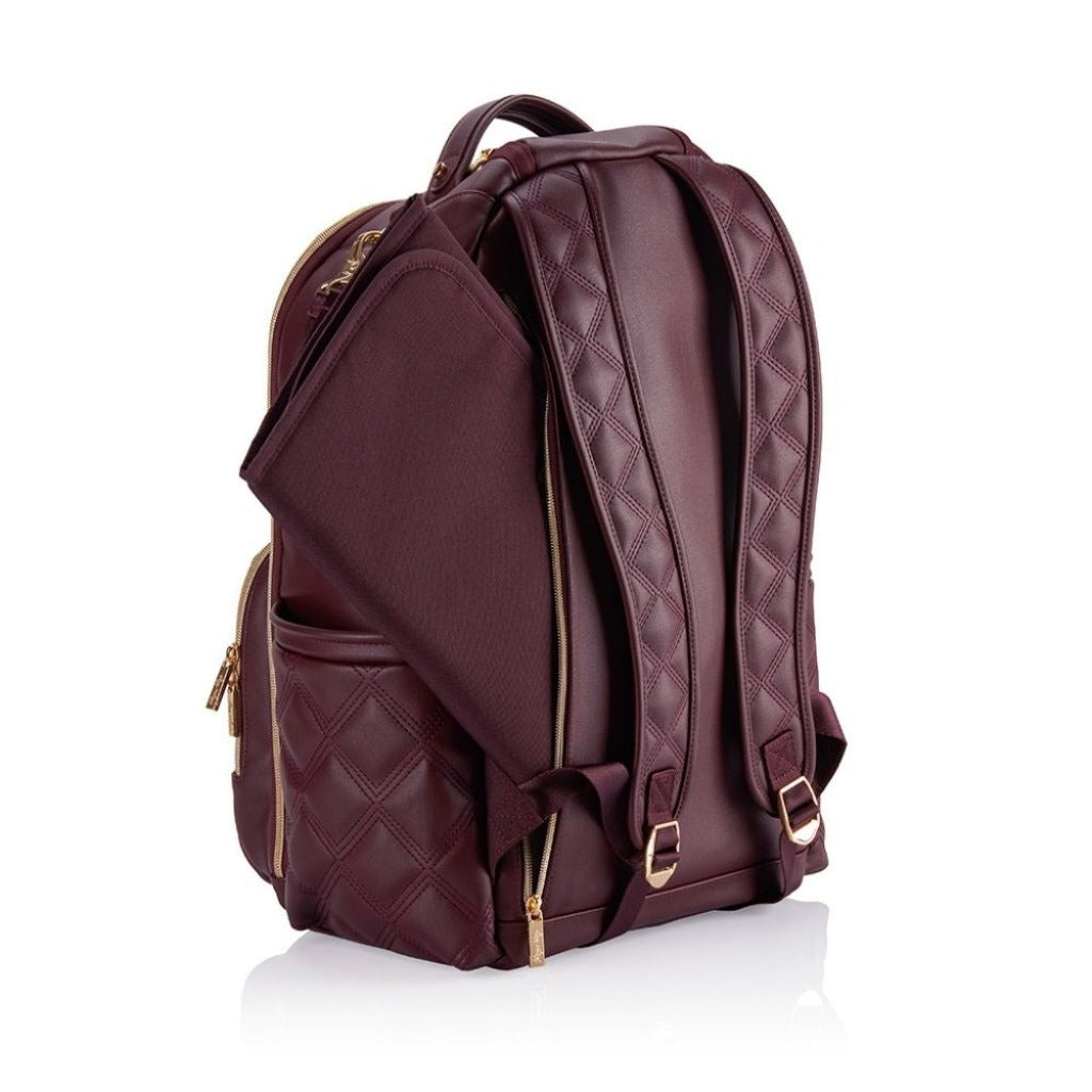 BOSS - Faux-leather backpack with monogram print