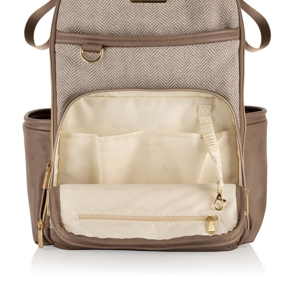 Boss Plus™ Large Diaper Bag Backpack Diaper Bag Itzy Ritzy® Vanilla Latte