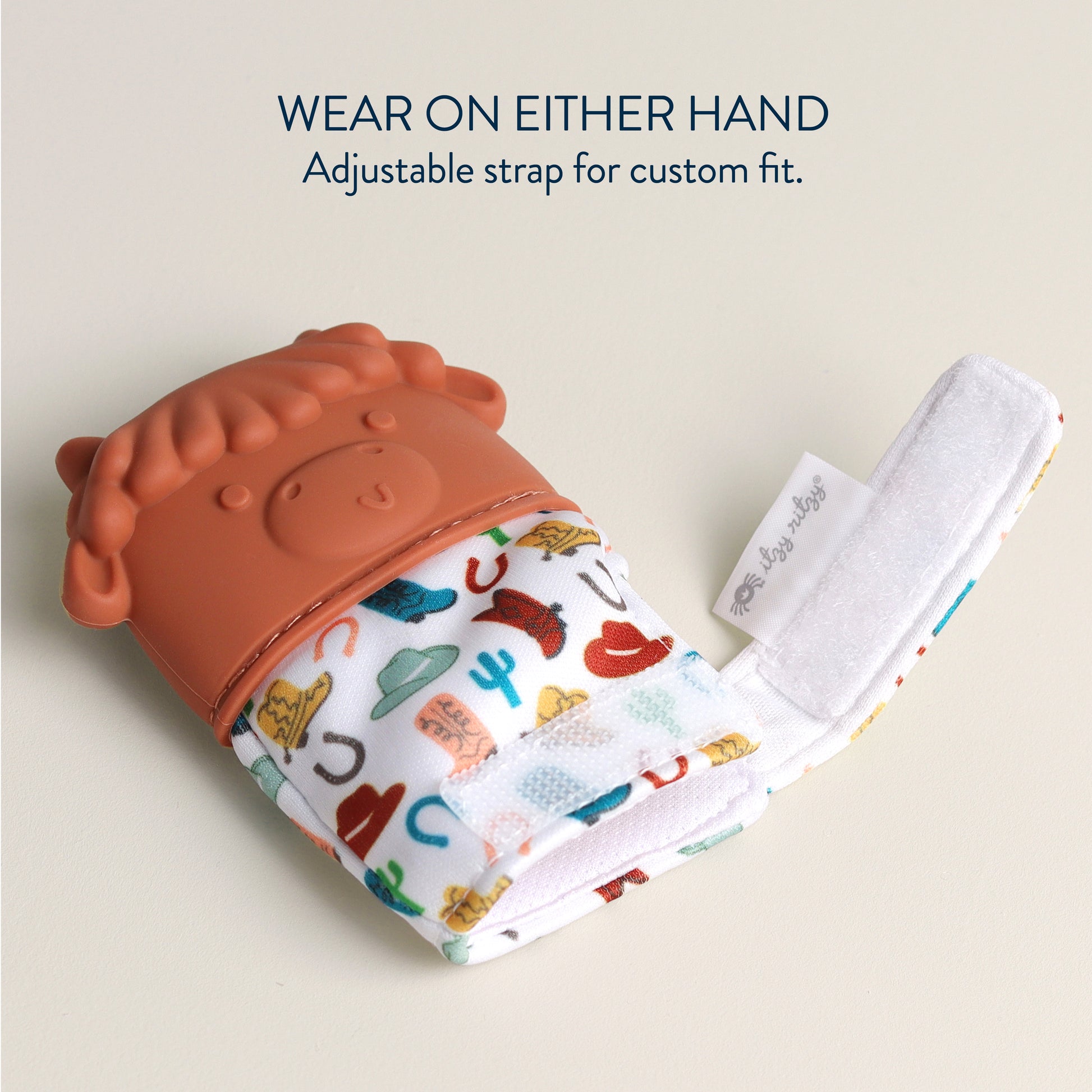 Itzy Mitt™ Teething Mitts Teethers Itzy Ritzy Teal Wyatt the Highland Cow Mitt