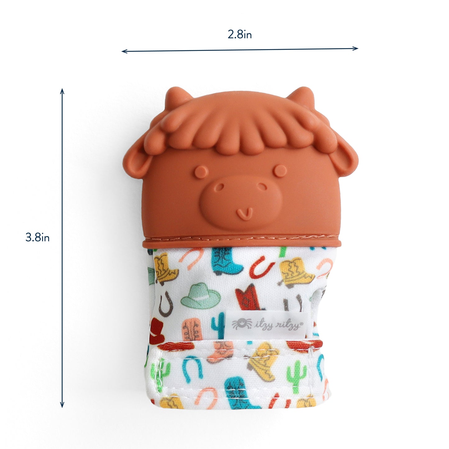 Itzy Mitt™ Teething Mitts Teethers Itzy Ritzy Teal Wyatt the Highland Cow Mitt