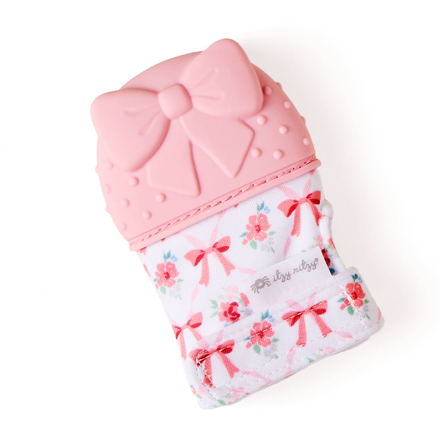 Itzy Mitt™ Teething Mitts Teethers Itzy Ritzy Teal Bows Mitt