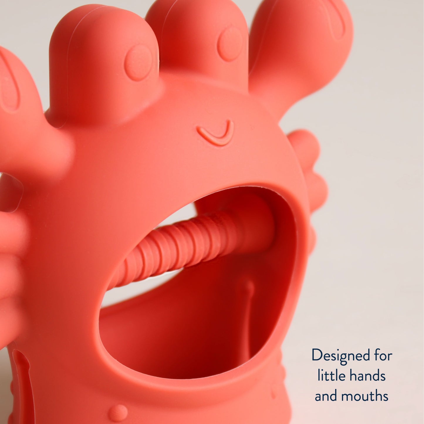 Bitzy Grip™ Silicone Teether Carl the Crab