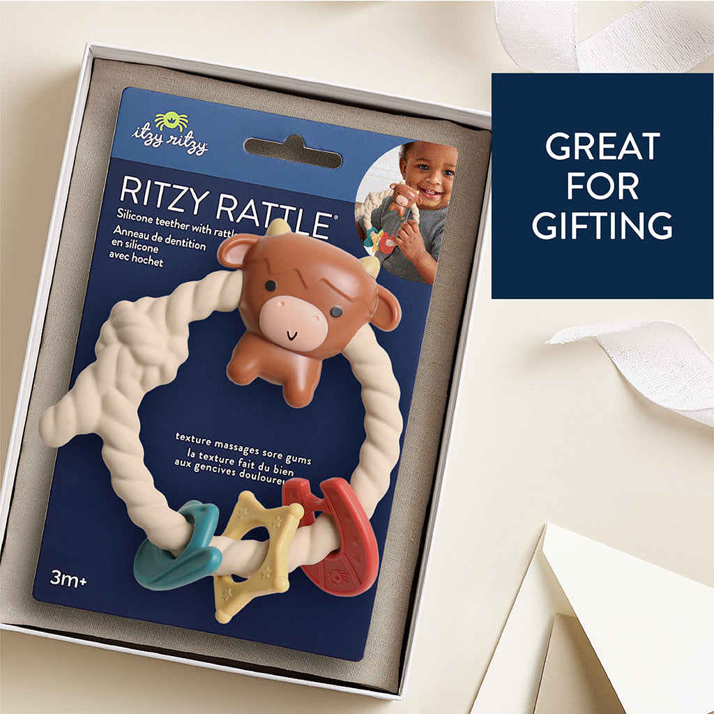 Ritzy Rattle Silicone Teether Rattle | Rainbow Ritzy Rattle Silicone Teether Rattle | Rainbow