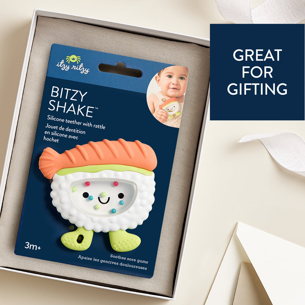 Bitzy Shake Plus™ Rattle & Teether - Sammy the Sushi