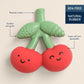 Comfort Crew™ Natural Rubber Latex Teether - Cherry