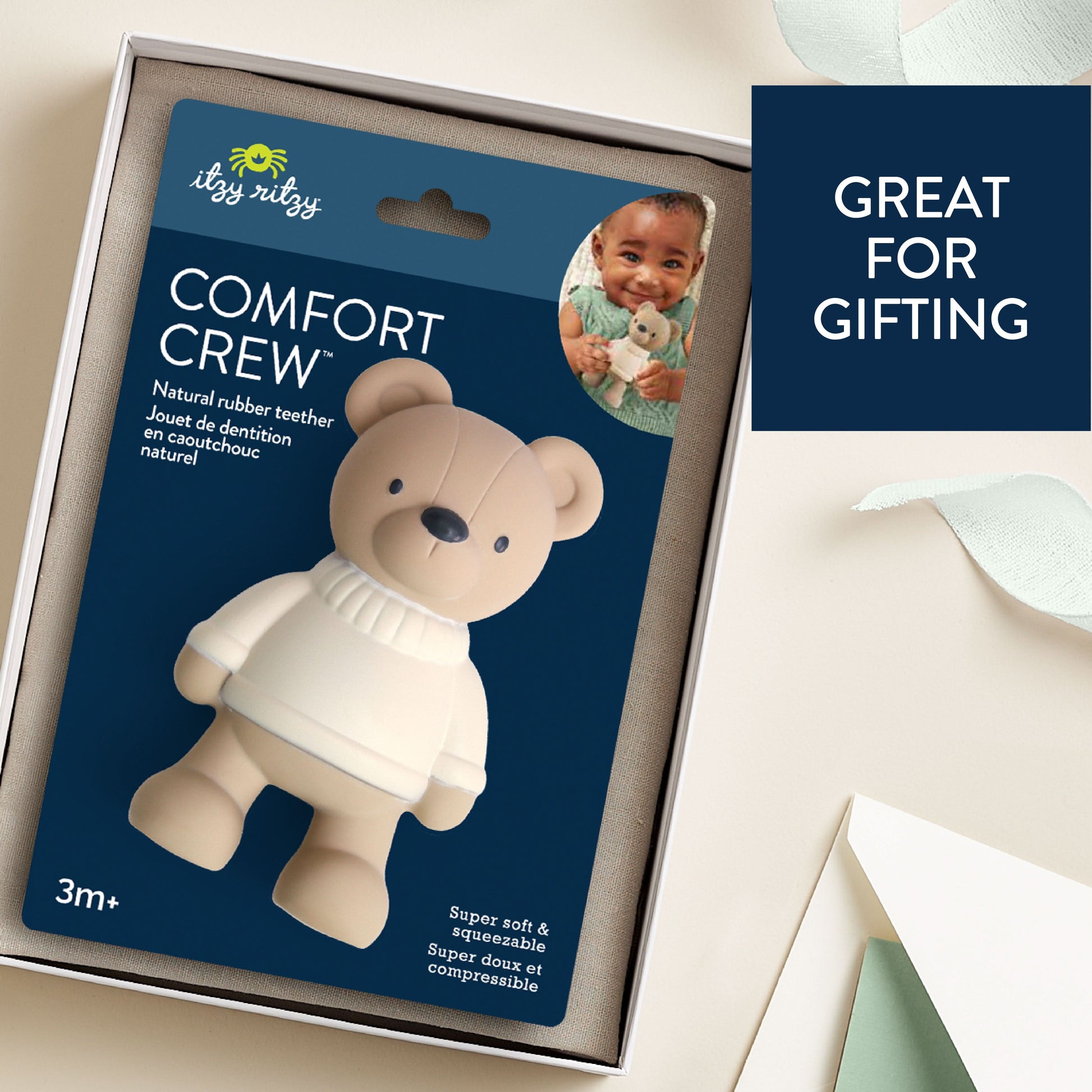 Comfort Crew™ Natural Rubber Latex Teether - Bear