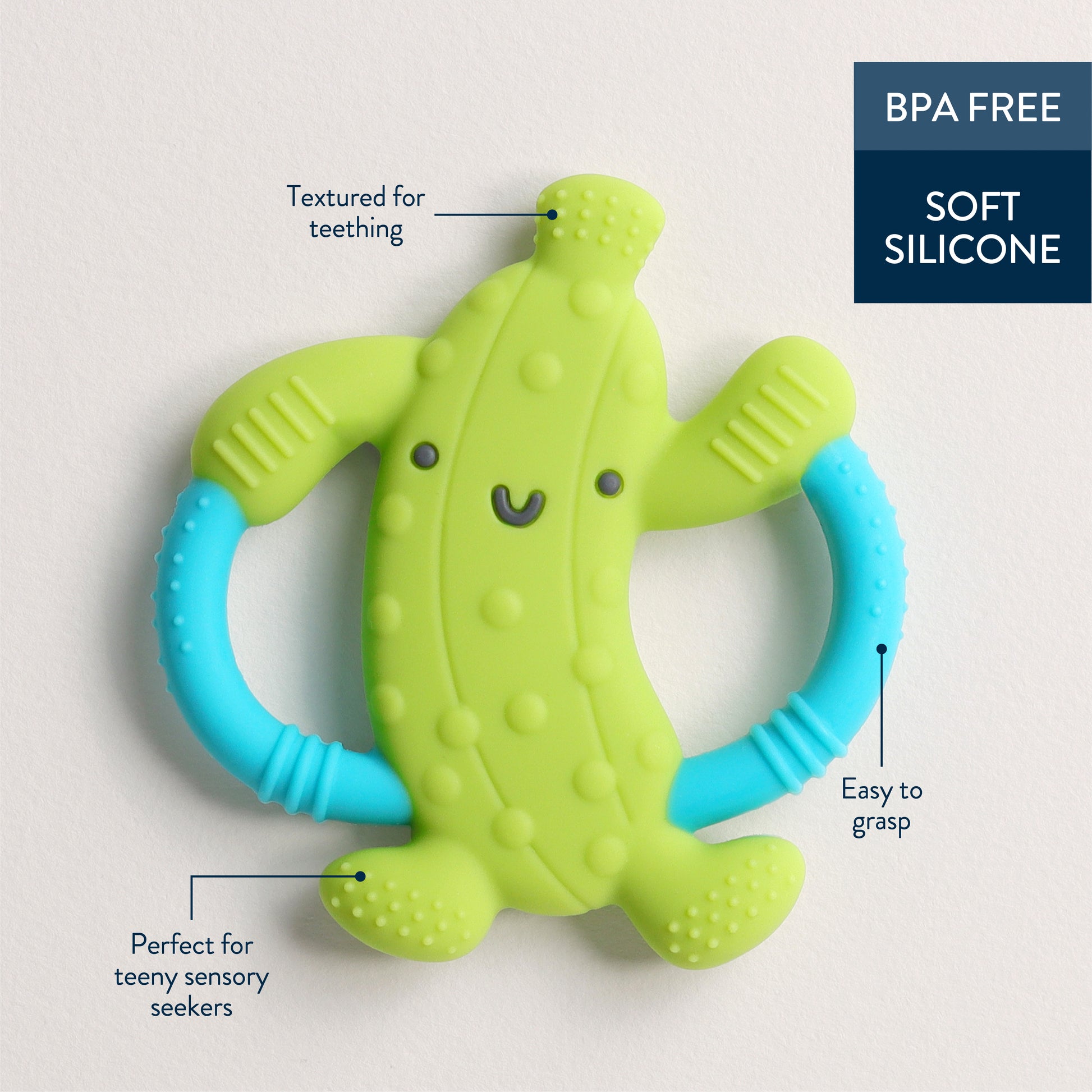 Chew Crew™ Silicone Handle Teether Parker the Pickle