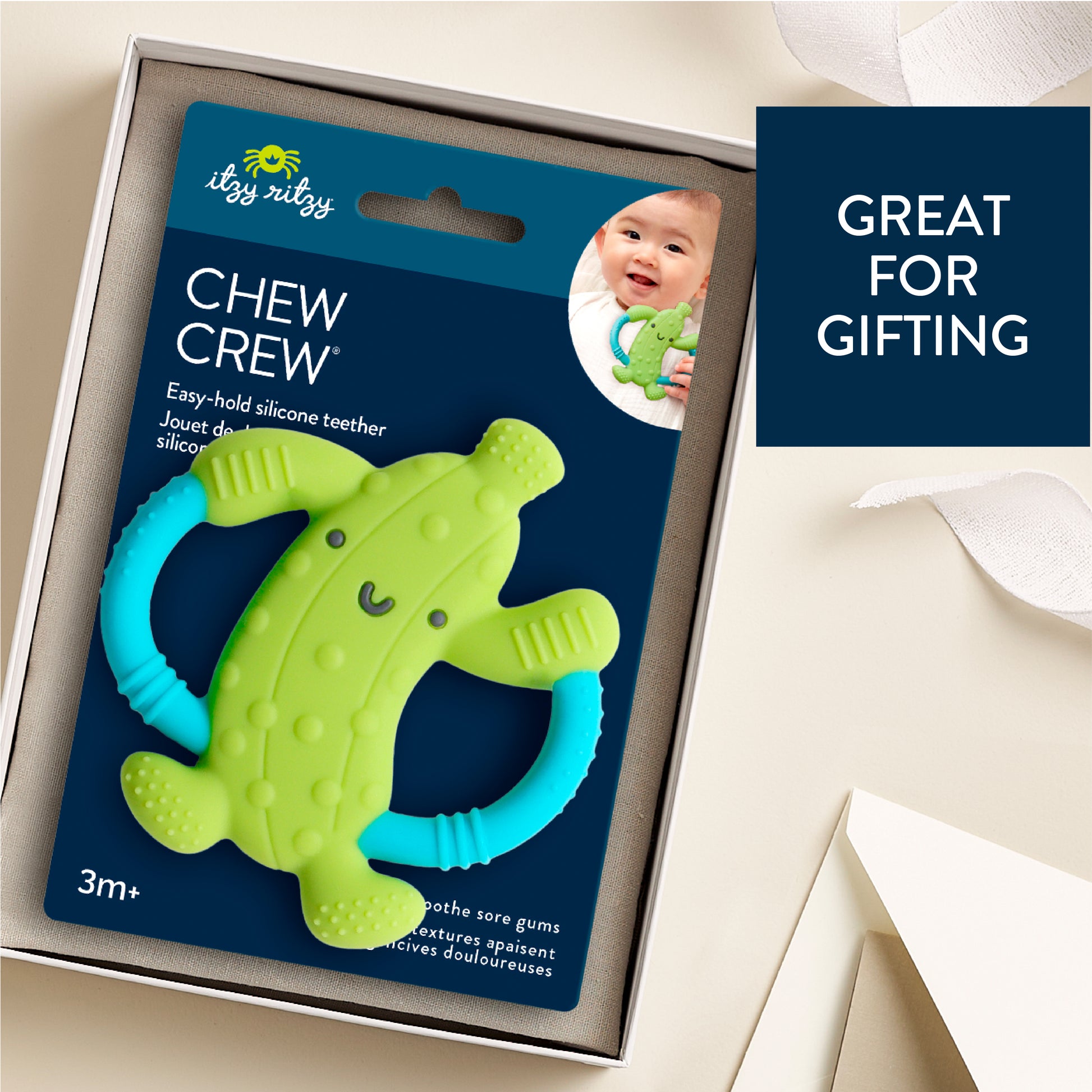 Chew Crew™ Silicone Handle Teether Parker the Pickle