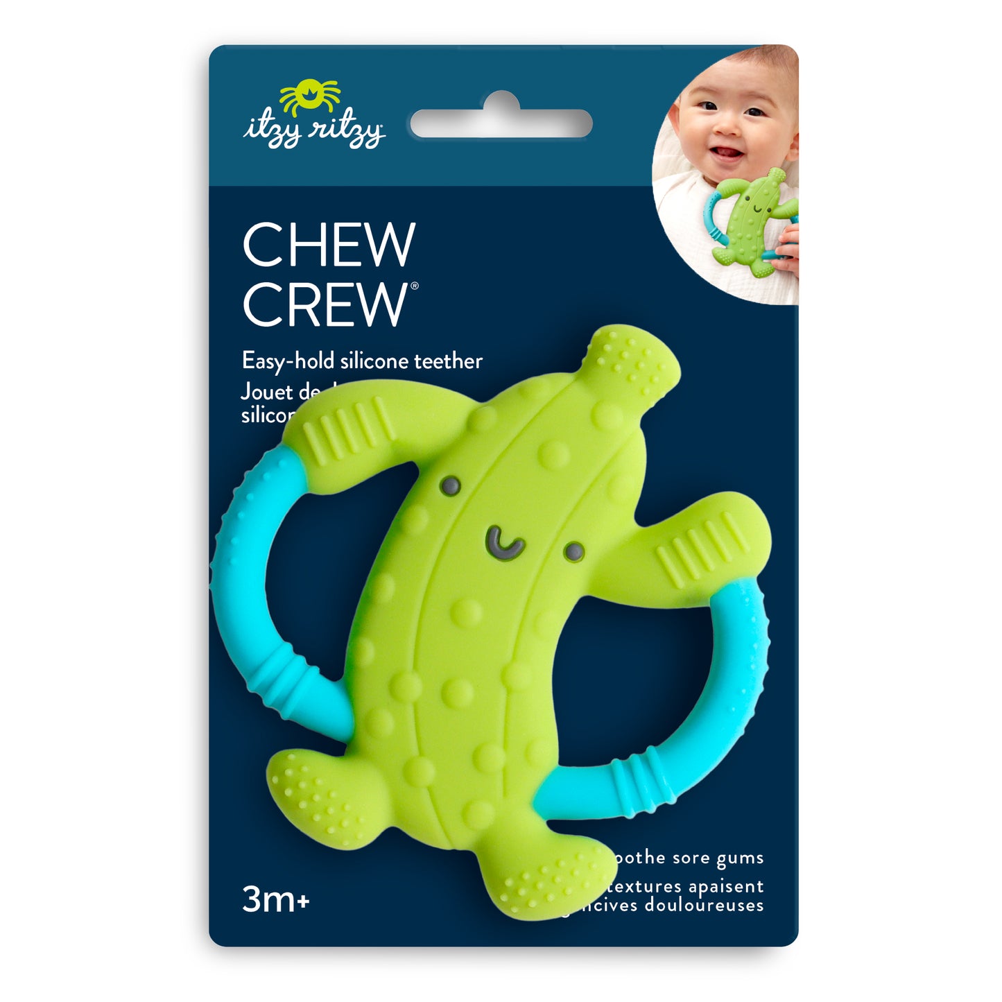 Chew Crew™ Silicone Handle Teether Parker the Pickle
