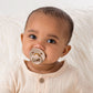Itzy Soother™ Natural Rubber Pacifier - 6-18M Coconut & Toast