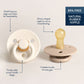 Itzy Soother™ Natural Rubber Pacifier - 6-18M Coconut & Toast