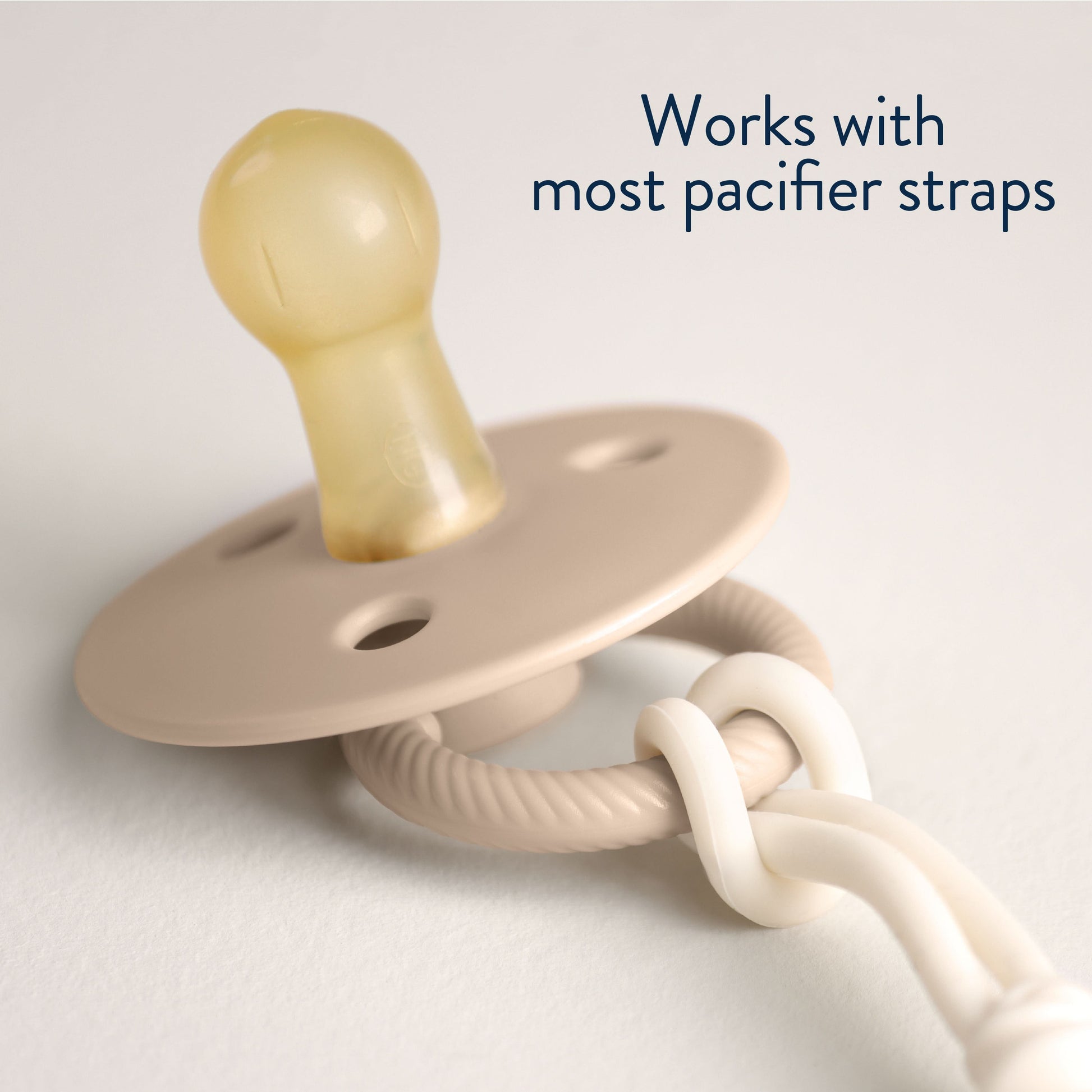 Itzy Soother™ Natural Rubber Pacifier - 6-18M Coconut & Toast