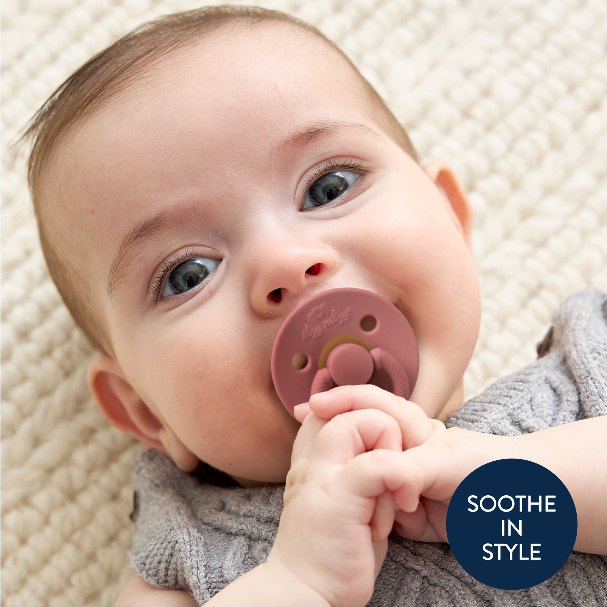 Itzy Soother™ Natural Rubber Pacifier - 6-18M Blossom & Rosewood
