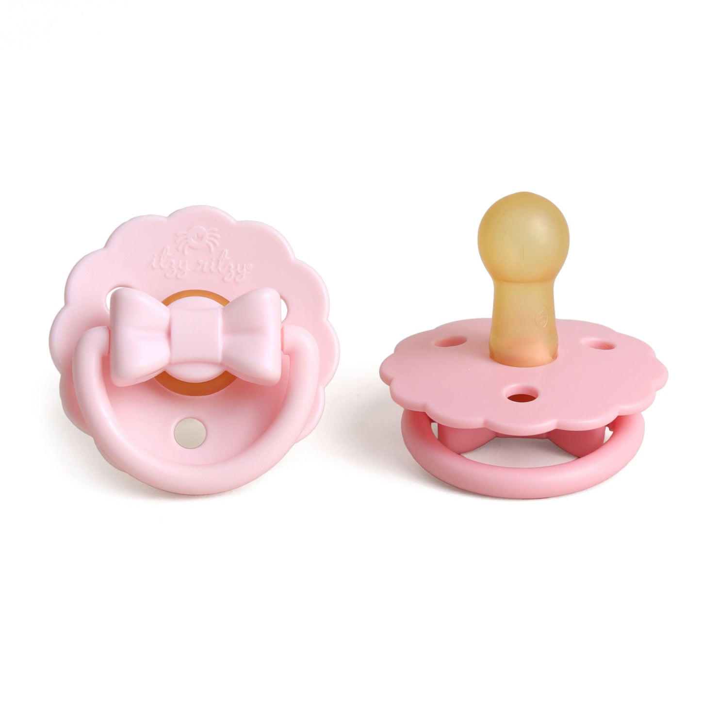 Itzy Soother™ Natural Rubber Pacifier - 0-6M Pink Bows