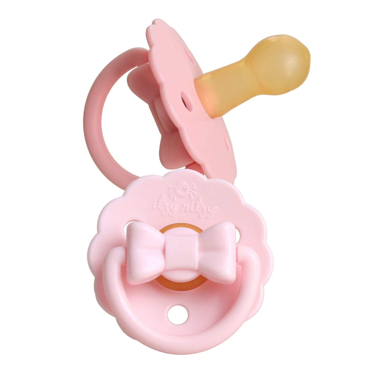 Itzy Soother™ Natural Rubber Pacifier - 6-18M Pink Bows