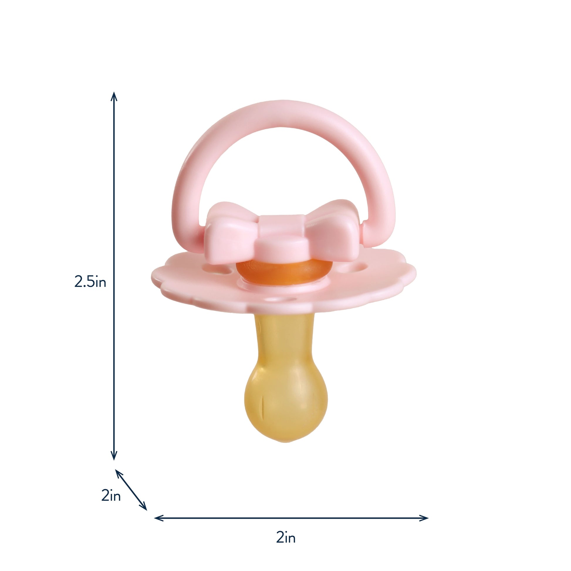 Itzy Soother™ Natural Rubber Pacifier - 6-18M Pink Bows