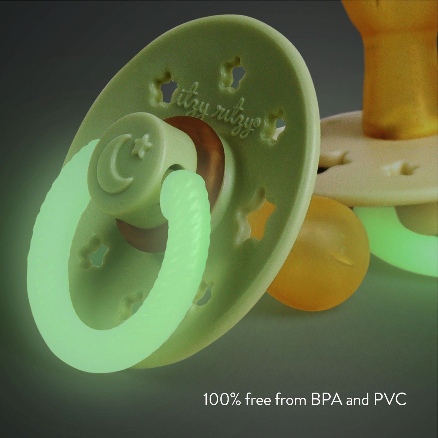 Itzy Soother™ Glow in the Dark Natural Rubber Pacifier - 6-18M