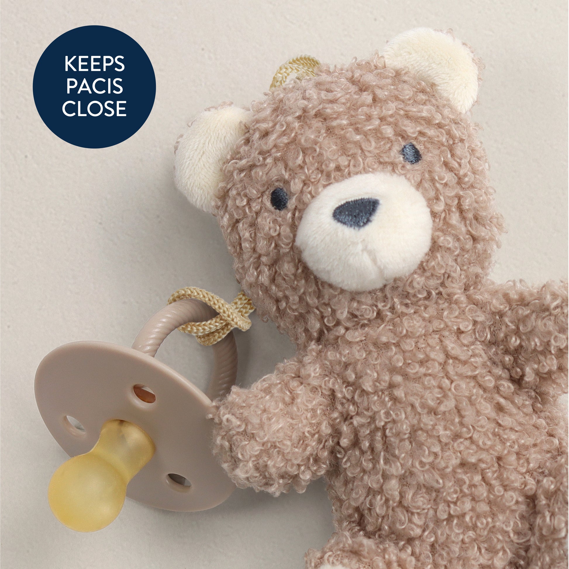Bitzy Pal™ Natural Rubber Pacifier & Lovey Itzy Ritzy Bear