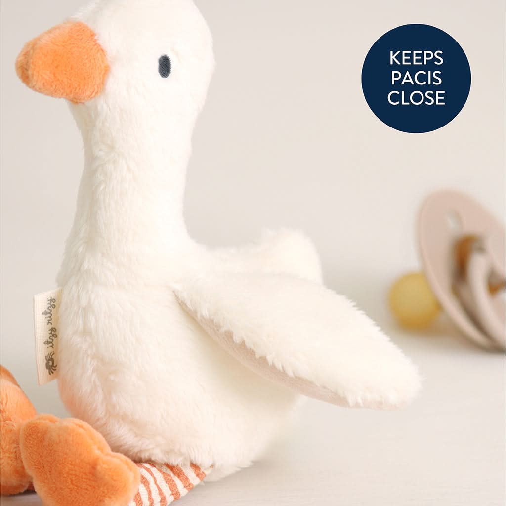 Bitzy Pal™ Natural Rubber Pacifier & Lovey Itzy Ritzy Goose