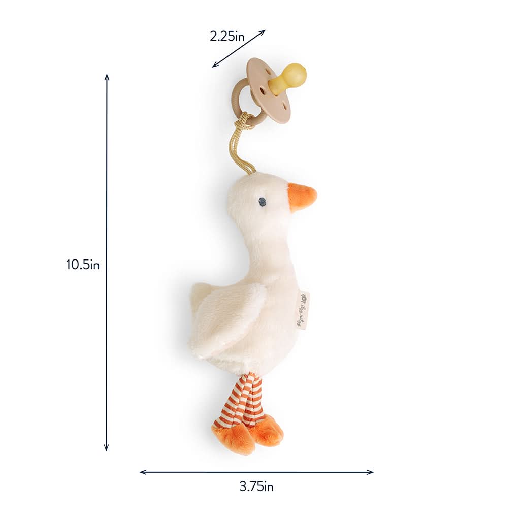 Bitzy Pal™ Natural Rubber Pacifier & Lovey Itzy Ritzy Goose